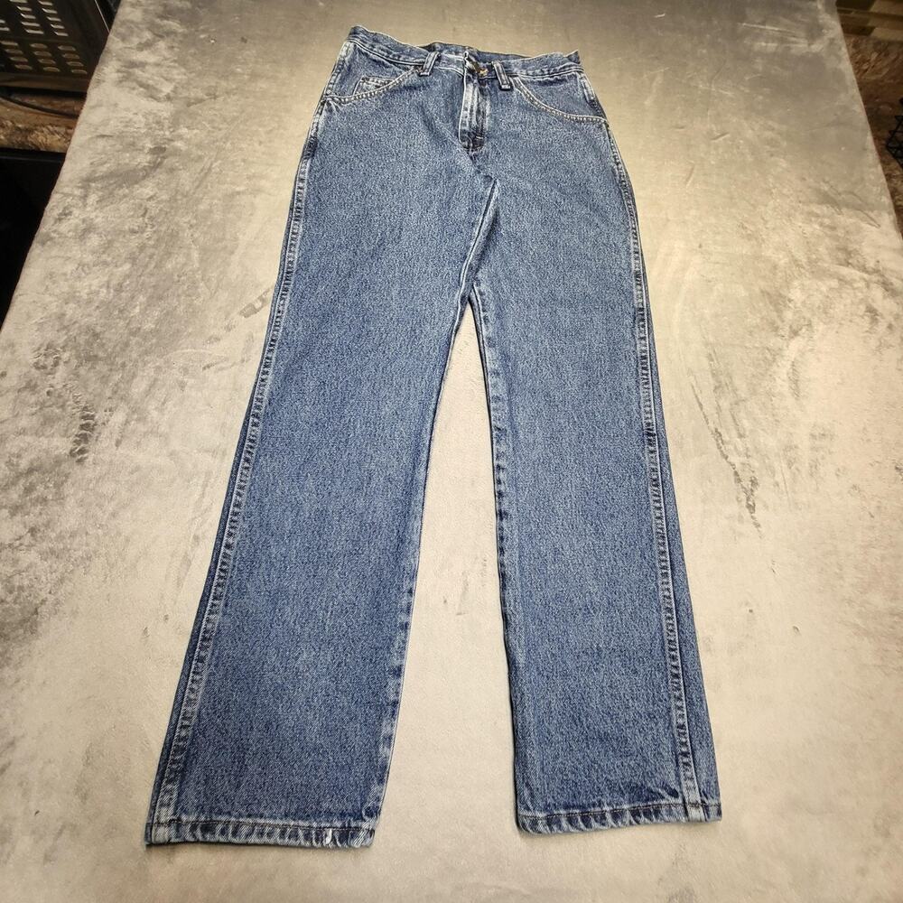Wrangler Jeans Mens 30x30 Blue Medium Wash Straight Regular Denim Pockets